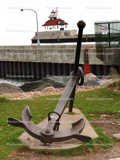 Anchor, Duluth Harbor South Breakwater Outer Lighthouse, Minnesota, Lake Superior, Great Lakes