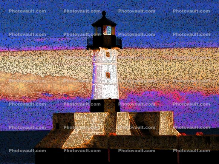 Duluth Harbor North Breakwater Lighthouse, Minnesota, Lake Superior, Great Lakes, Paintography