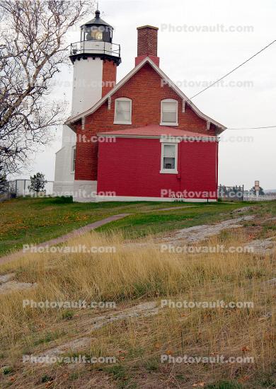 Eagle Harbor Light Station, Keweenaw Waterway Upper Entrance, Lighthouse, Houghton County, Copper Island, Keweenaw Peninsula, Michigan, Lake Superior, Great Lakes