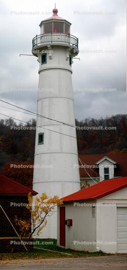 Munising Range Lighthouse, Michigan, Lake Superior, Great Lakes, Panorama