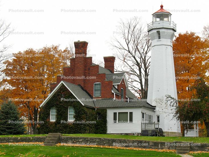 Port Sanilac Lighthouse,  Michigan, Lake Huron, Great Lakes
