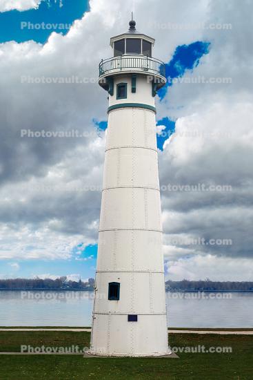 Peche Island Lighthouse, Marine City, Saint Clair River, Great Lakes