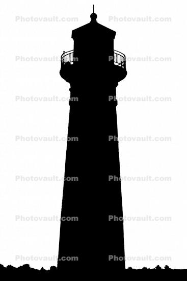 Peche Island Lighthouse, Marine City, Saint Clair River, Great Lakes, logo