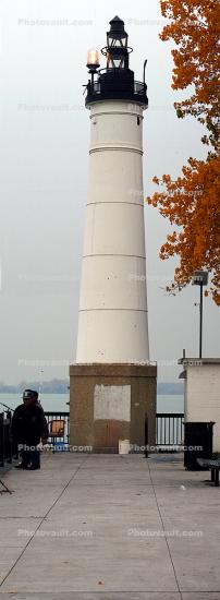 Windmill Point Lighthouse, Detroit, Great Lakes, Panorama