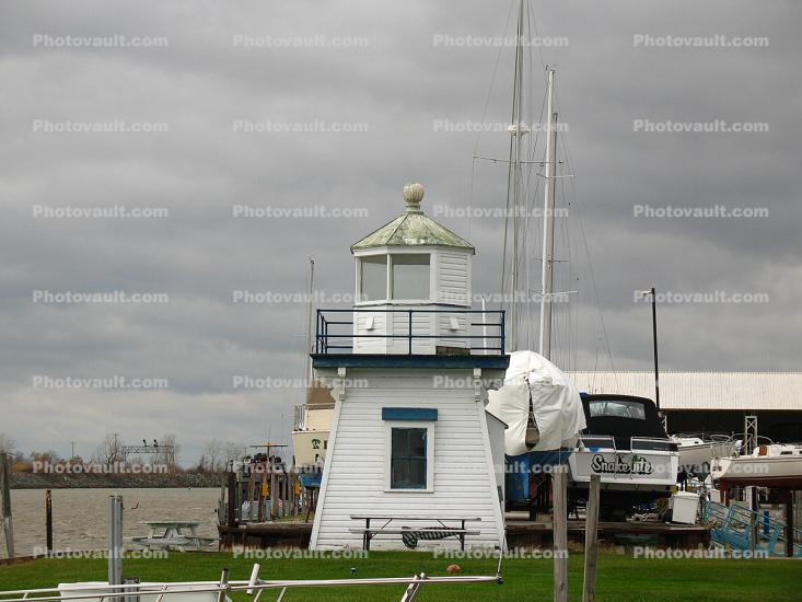 Port Clinton Lighthouse, Portage River, Ohio, Lake Erie, Great Lakes