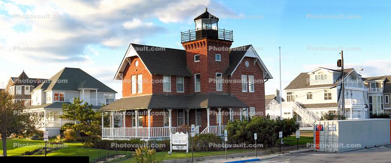 Sea Girt Lighthouse, New Jersey, Atlantic Coast, East Coast, Eastern Seaboard, Atlantic Ocean, Panorama
