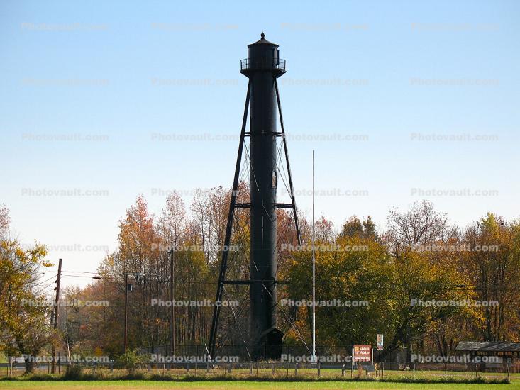 Finns Point Rear Range Light, skeletal tower, New Jersey, Atlantic Coast, East Coast, Eastern Seaboard, Atlantic Ocean