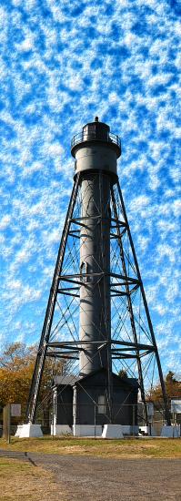 Tinicum Rear Range Lighthouse, Paulsboro, Billingsport, East Coast, Atlantic Ocean, Eastern Seaboard, Panorama