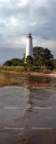 Saint Marks Lighthouse, Florida, Gulf Coast, Panorama, Saint Marks National Wildlife Refuge