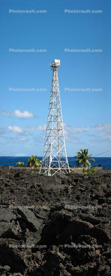 Cape Kumukahi Lighthouse, big island of Hawaii, Pacific Ocean, Panorama
