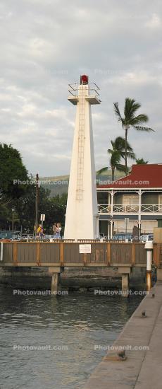 Lahaina Lighthouse, Maui, Hawaii, Pacific Ocean, Panorama, Harbor