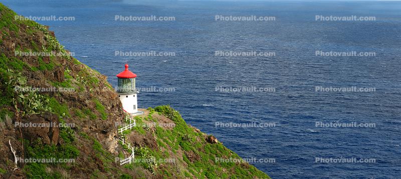 Makapu`u Lighthouse, Makapu, Oahu, Hawaii, Pacific Ocean, Panorama