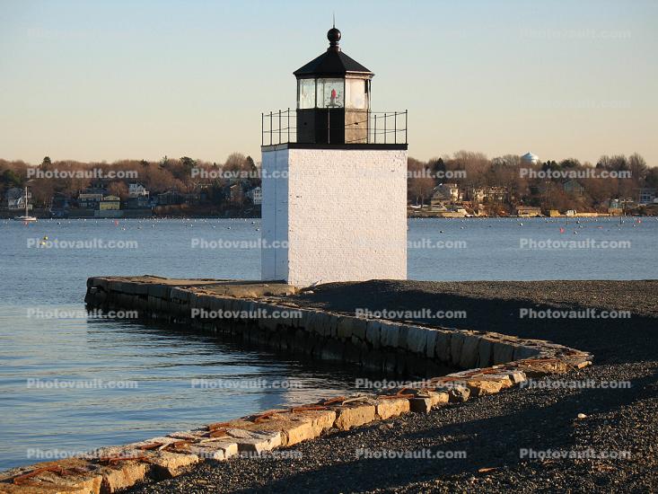 Derby Wharf Lighthouse, Salem Harbor, Massachusetts, Atlantic Ocean, East Coast, Eastern Seaboard