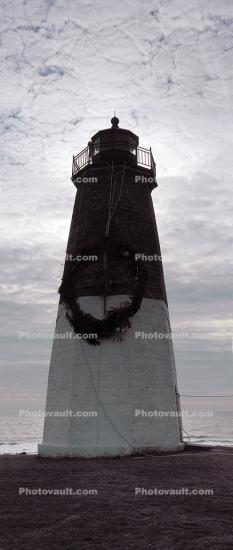 Point Judith Lighthouse, Rhode Island Sound, Atlantic Ocean, East Coast, Eastern Seaboard, Panorama