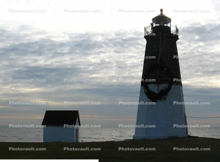 Point Judith Lighthouse, Rhode Island Sound, Atlantic Ocean, East Coast, Eastern Seaboard