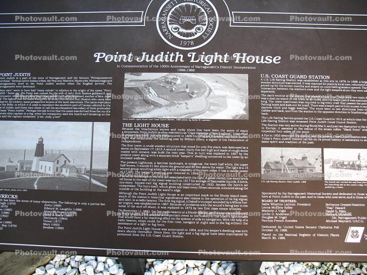 Point Judith Lighthouse, Rhode Island Sound, Atlantic Ocean, East Coast, Eastern Seaboard