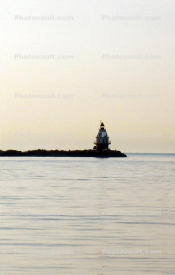 Southwest Ledge Lighthouse, New Haven Harbor, New Haven Breakwater, Atlantic Ocean, East Coast, Eastern Seaboard