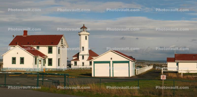 Point Wilson LIght, Port Townsend, Fort Worden State Park, Puget Sound, Washington State, West Coast, Pacific, Panorama