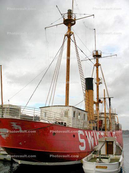 Lightship Swiftsure LV 83 WAL 513, Seaport Maritime Heritage Center, Seattle