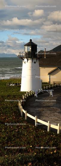 Point Montara Lighthouse, California, Pacific Ocean, West Coast, Panorama