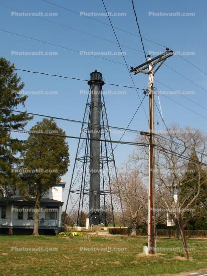 Reedy Island Rear Range Lighthouse, skeletal tower, Delaware, East Coast, Atlantic Ocean, Eastern Seaboard