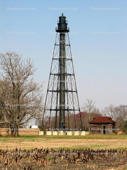 Reedy Island Rear Range Lighthouse, skeletal tower, Delaware, East Coast, Atlantic Ocean, Eastern Seaboard