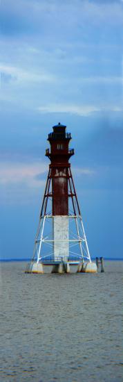 Craighill Channel Lower Rear Light, Maryland, East Coast, Atlantic Ocean, Eastern Seaboard, Panorama, Screw-Pile-Lighthouse