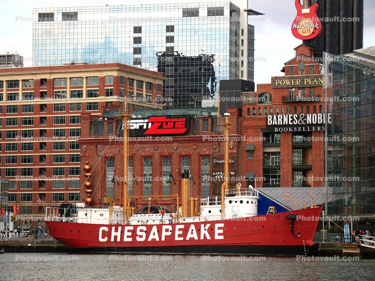 United States lightship Chesapeake (LV-116), Inner Harbor, Baltimore, Maryland, East Coast, Atlantic Ocean, Eastern Seaboard, Lightvessel