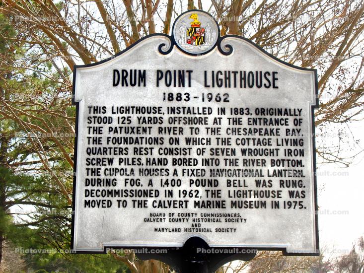 Drum Point Lighthouse, 1883-1962, Solomons, Patuxent River, Maryland, Atlantic Ocean, Eastern Seaboard, East Coast