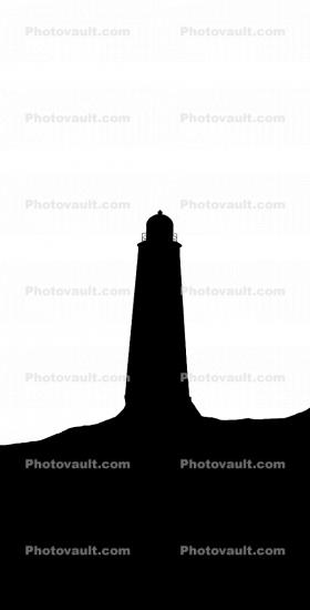 Old Cape Henry Lighthouse, Virginia, Atlantic Ocean, Eastern Seaboard, East Coast, logo, silhouette, shape