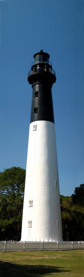 Hunting Island Lighthouse, Hunting Island State Park, South Carolina, East Coast, Eastern Seaboard, Atlantic Ocean, Panorama