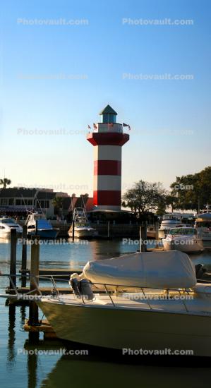 Harbour Town Lighthouse, Hilton Head, South Carolina, East Coast, Eastern Seaboard, Atlantic Ocean, Harbor