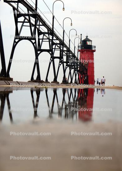 South Haven South Pier Lighthouse, western Michigan Coast, Great Lakes, Lake Michigan