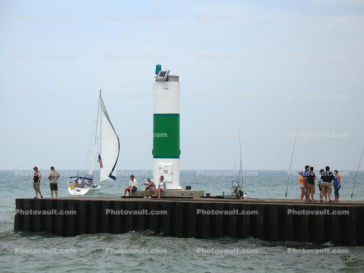 South Haven North Pier Lighthouse, western Michigan Coast, Lake Michigan, Great Lakes, Michigan