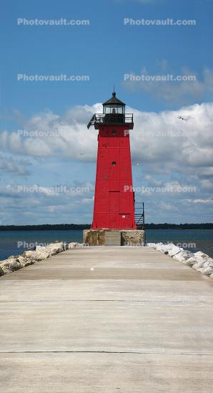 Manistique East Breakwater Lighthouse, Lake Michigan, Great Lakes