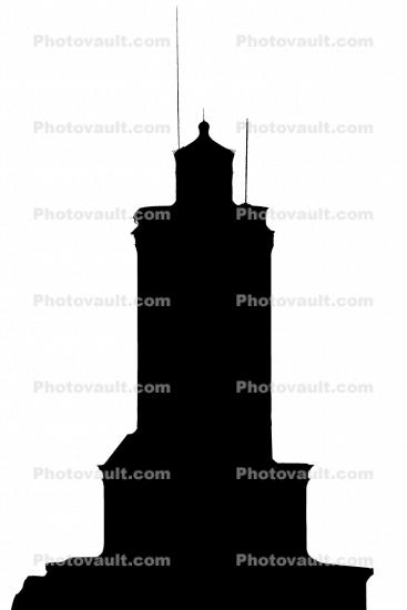 Angel's Gate Lighthouse silhouette, shape 