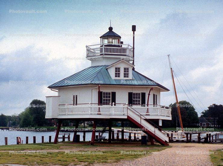 Hooper Strait Lighthouse, Chesapeake Bay Maritime Museum, Screw-Pile-Lighthouse, St Michaels