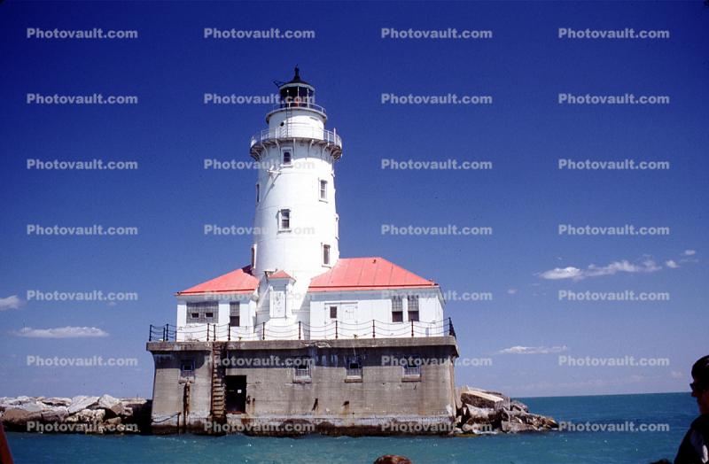Chicago Harbor Lighthouse, Illinois, Lake Michigan, Great Lakes, Harbor