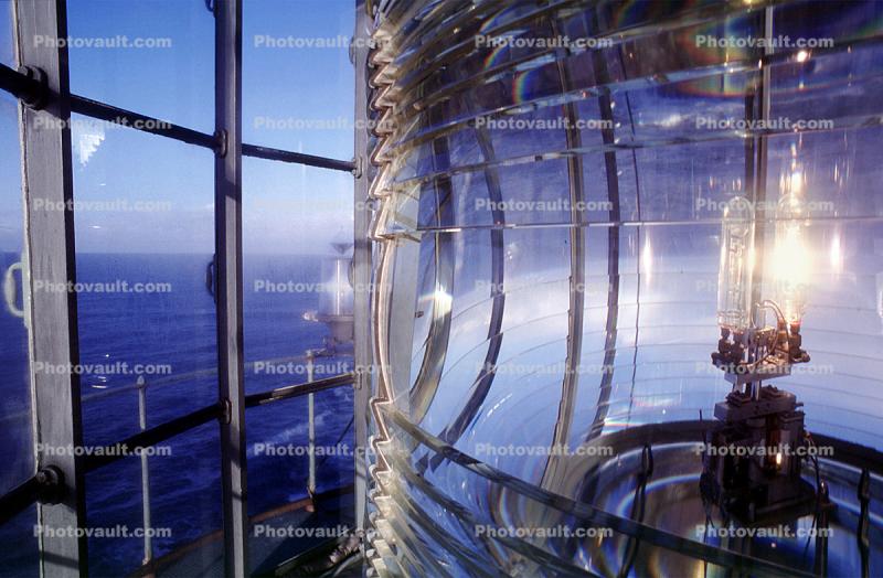 Lamphouse, First order Fresnel Lens, Yaquina Head Lighthouse, Oregon, West Coast, Pacific Ocean