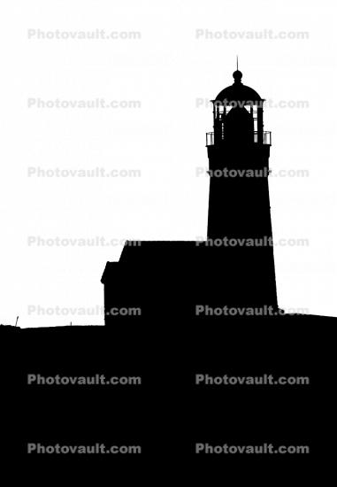Cape Blanco Lighthouse Silhouette, Oregon, West Coast, Pacific Ocean, logo, shape