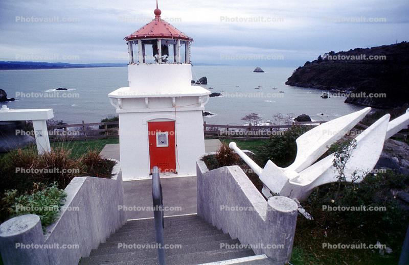 Trinidad Memorial Lighthouse, Anchor, landmark, Humboldt County, California, West Coast, Pacific Ocean
