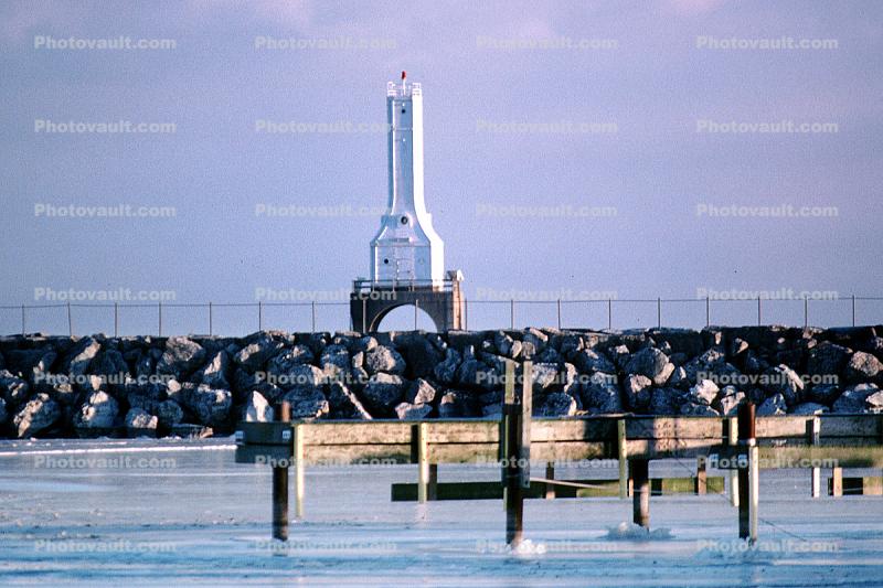 Port Washington Breakwater  Lighthouse, Wisconsin, Lake Michigan, Great Lakes