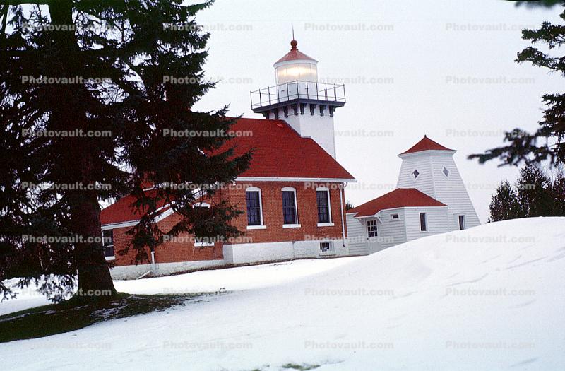 Sherwood Point Light House, Sturgeon Bay, Door County, Green Bay Peninsula, Wisconsin, Lake Michigan, Great Lakes