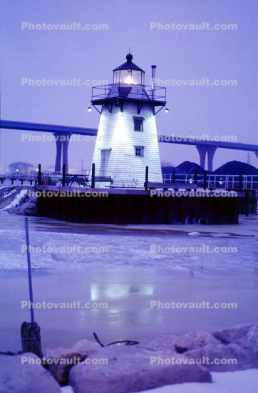 Green Bay Harbor Entrance, Grassy Island Range Lighthouse, Fox River, Lake Michigan, Great Lakes