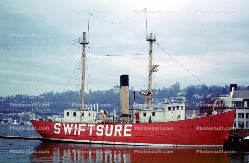 Lightship Swiftsure LV 83 WAL 513, Seaport Maritime Heritage Center, Seattle, Puget Sound, Washington State, Pacific, West Coast, Lighthouse Ship, Lightship, Lightvessel #83, Lightvessel