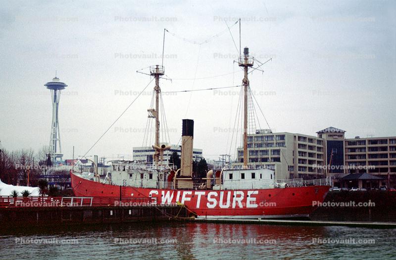 Lightship Swiftsure LV 83 WAL 513, Built 1904, Seaport Maritime Heritage Center, Seattle, Puget Sound, Washington State, Pacific, West Coast, Lighthouse Ship, Lightship, Lightvessel #83, Lightvessel