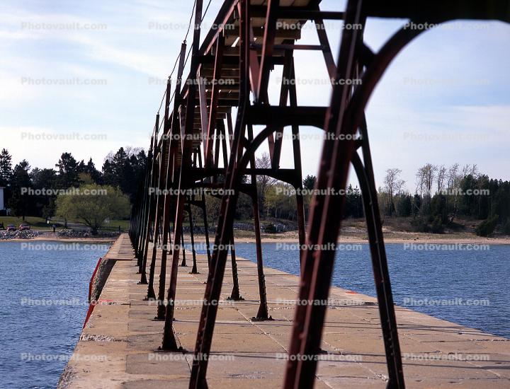 Sturgeon Bay Ship Canal Pierhead Lighthouse, Door County, Green Bay Peninsula, Wisconsin, Lake Michigan, Great Lake