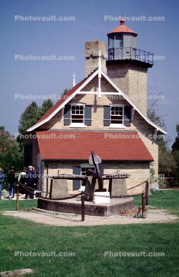 Eagle Bluff Lighthouse, Peninsula State Park, Door County, Green Bay Peninsula, Wisconsin, Lake Michigan, Great Lakes