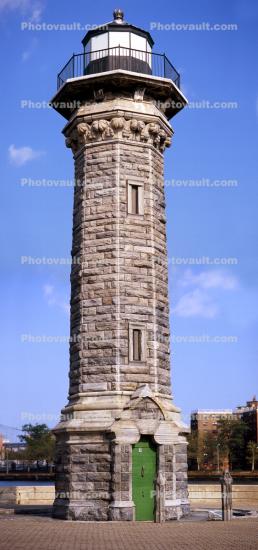 Blackwell Island Lighthouse, East River, Roosevelt Island, New York City, East Coast, Eastern Seaboard, Atlantic Ocean, Panorama