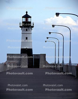Duluth Harbor North Breakwater Lighthouse, Minnesota, Lake Superior, Great Lakes, Harbor